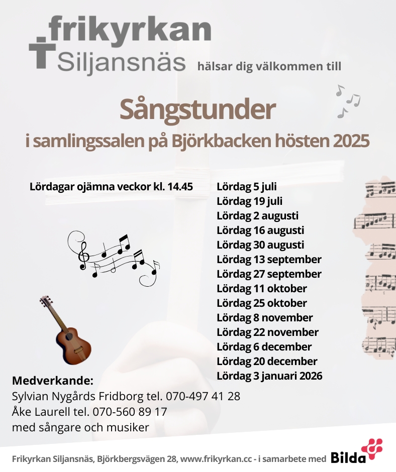 Sångstuder Björkbacken HT25